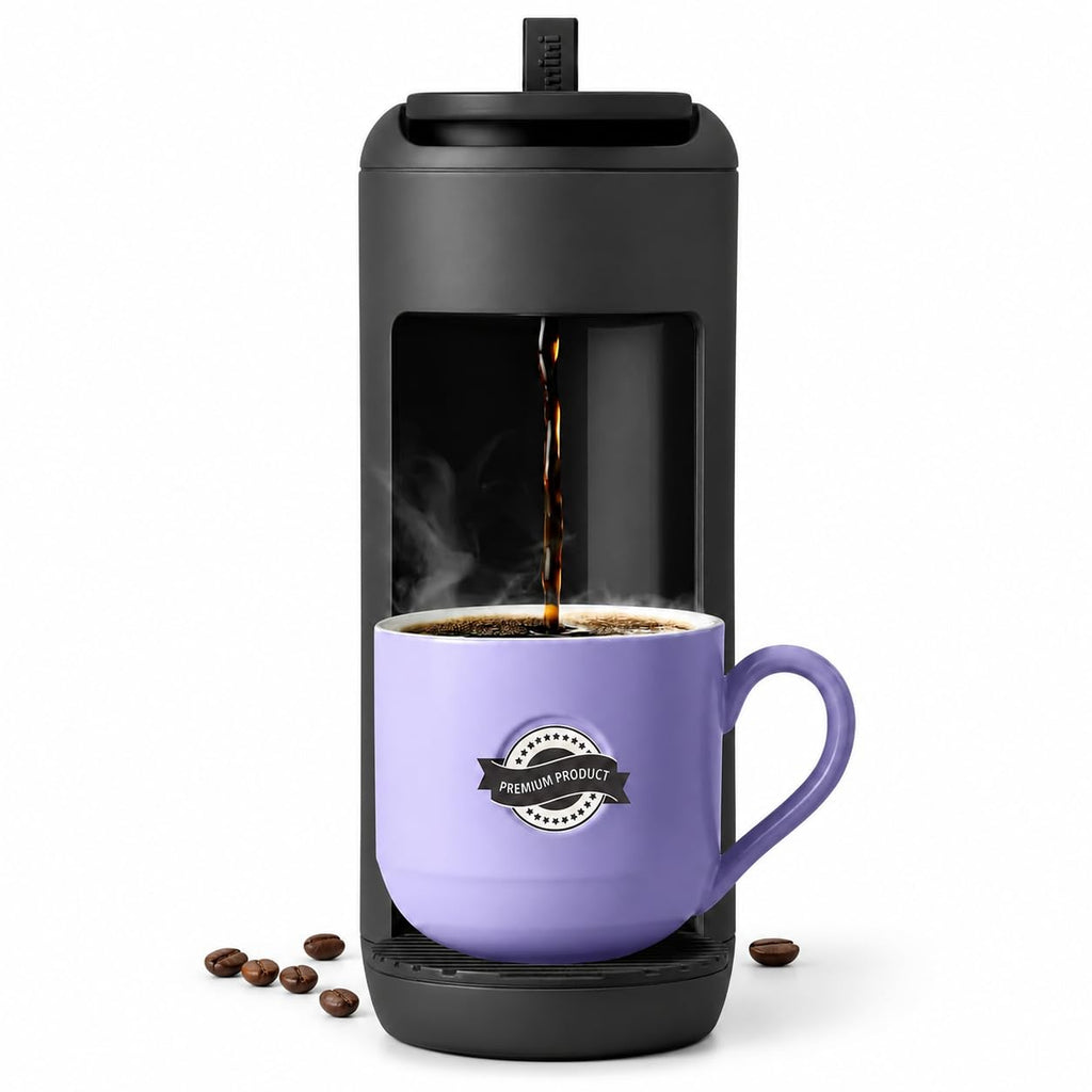 Single Serve K Cup Coffee Maker 12 oz Matte Black F3884