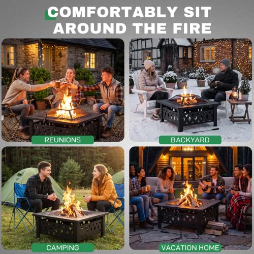 32 Inch Wood Burning Fire Pit B875