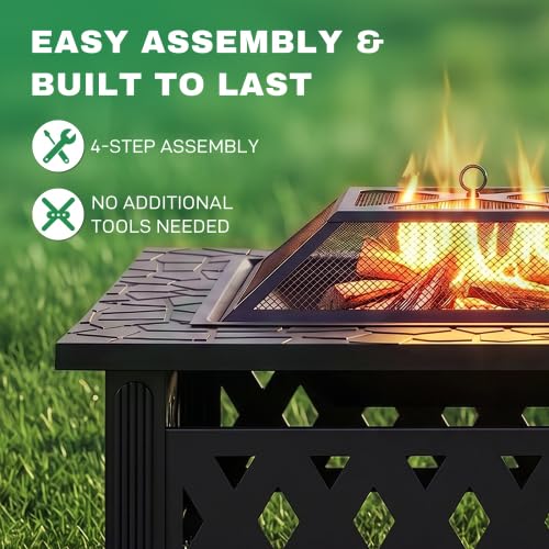 32 Inch Wood Burning Fire Pit B875