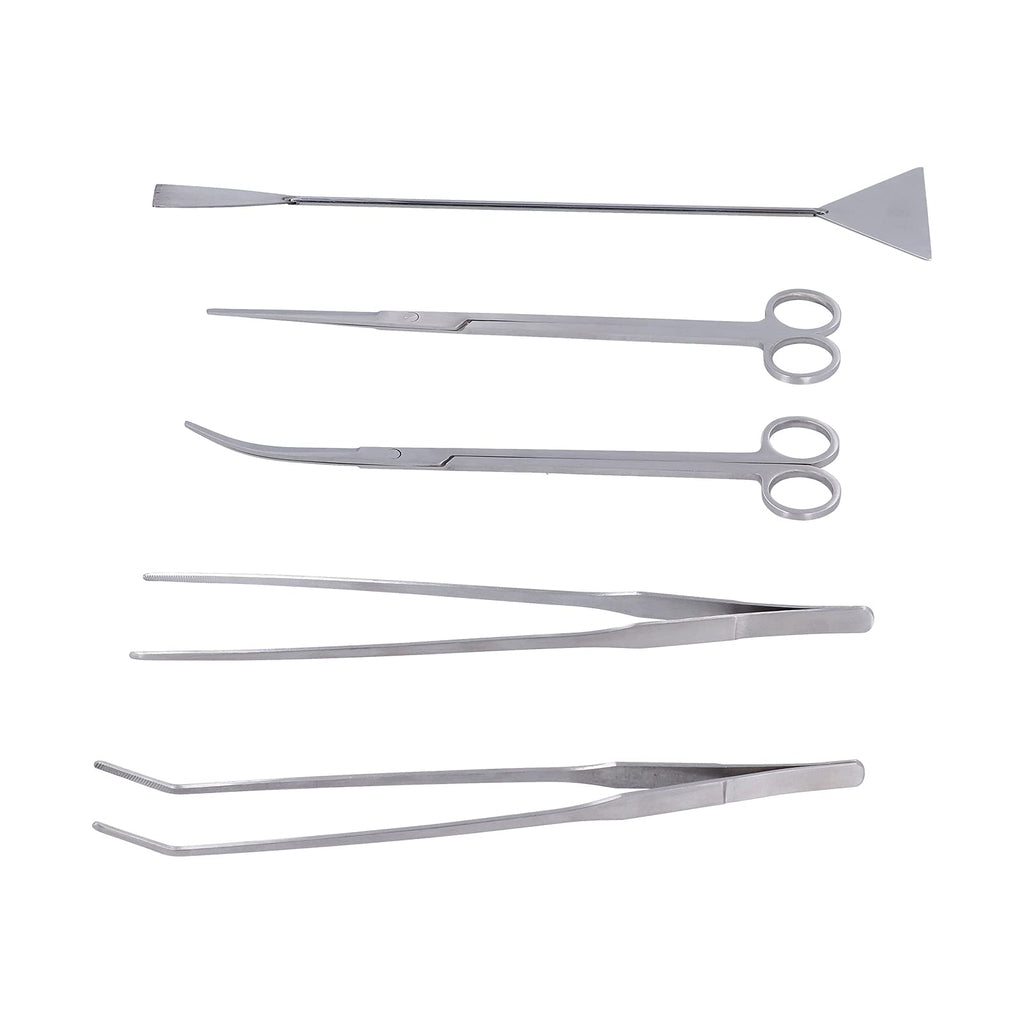 Stainless Steel 5 In 1 Aquarium Cleaning Tool Kit X2887