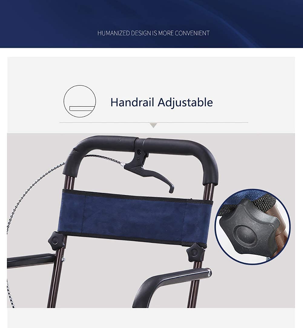 4 Wheel Folding Rollator Walker with Seat and Basket P79230