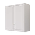 White Wall Cabinet with Adjustable Shelves Y9846