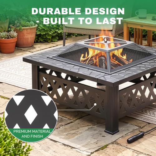 32 Inch Wood Burning Fire Pit B875