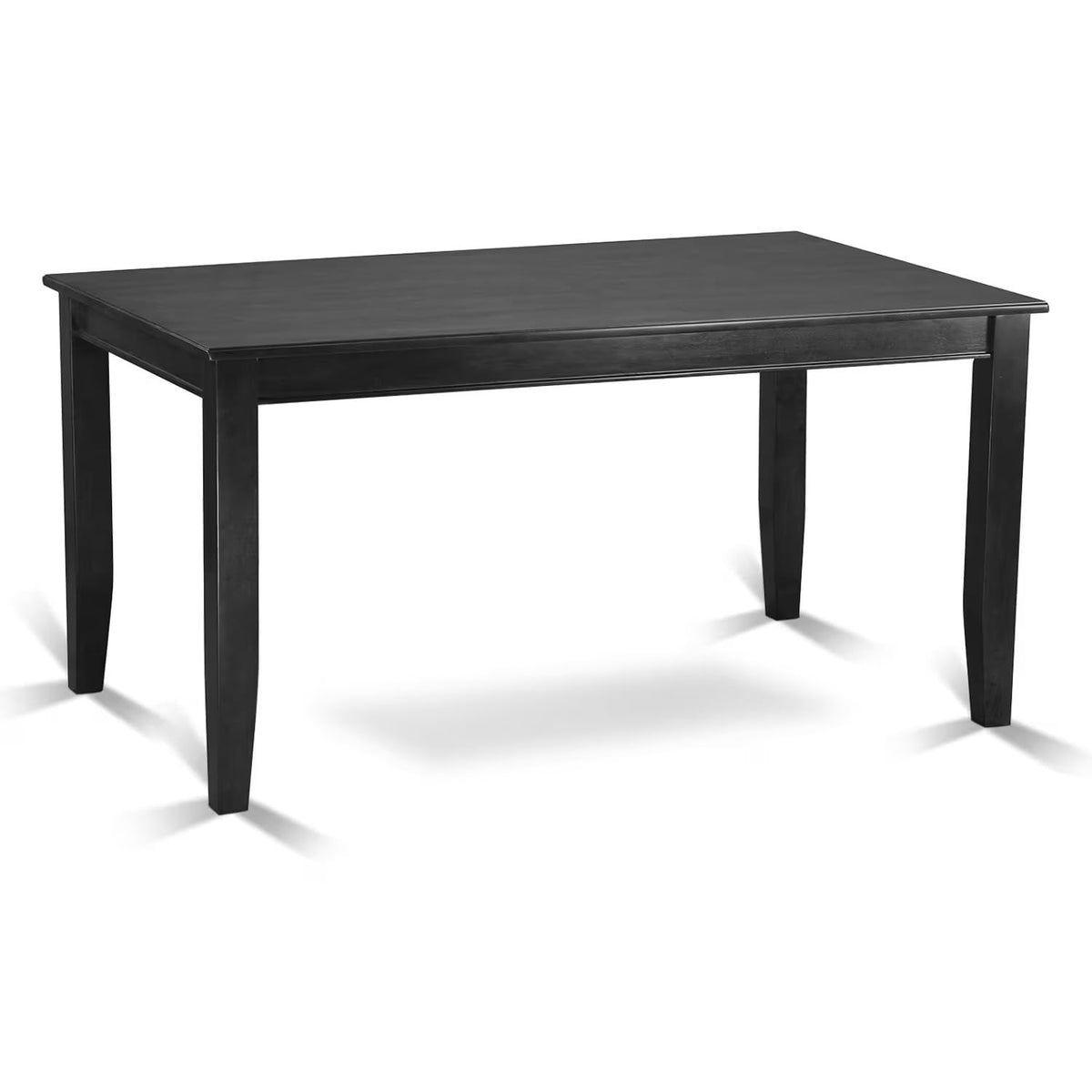 5 Piece Black Dining Table Set with 4 Faux Leather Chairs F58605