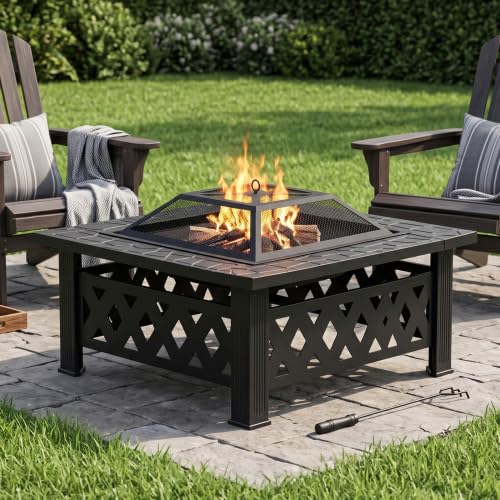 32 Inch Wood Burning Fire Pit B875