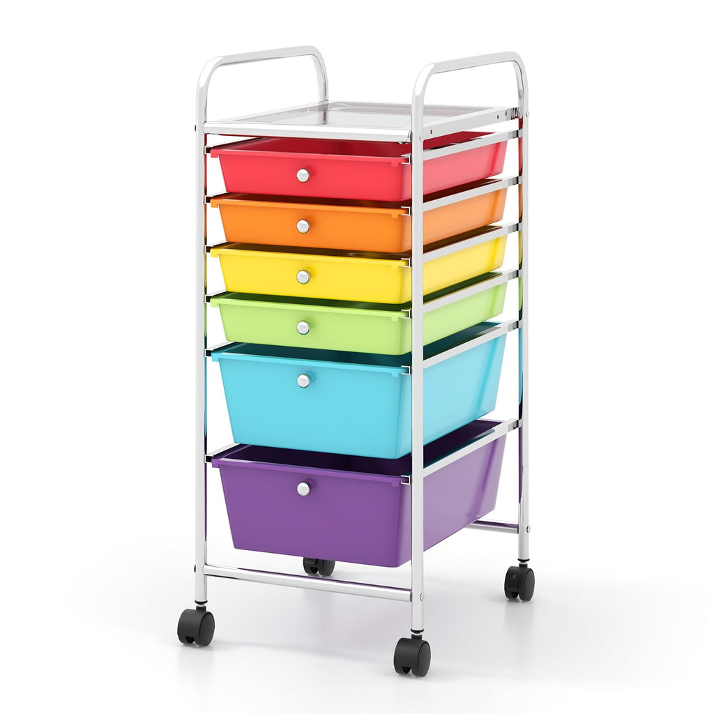 6 Drawer Rolling Storage Cart H2264