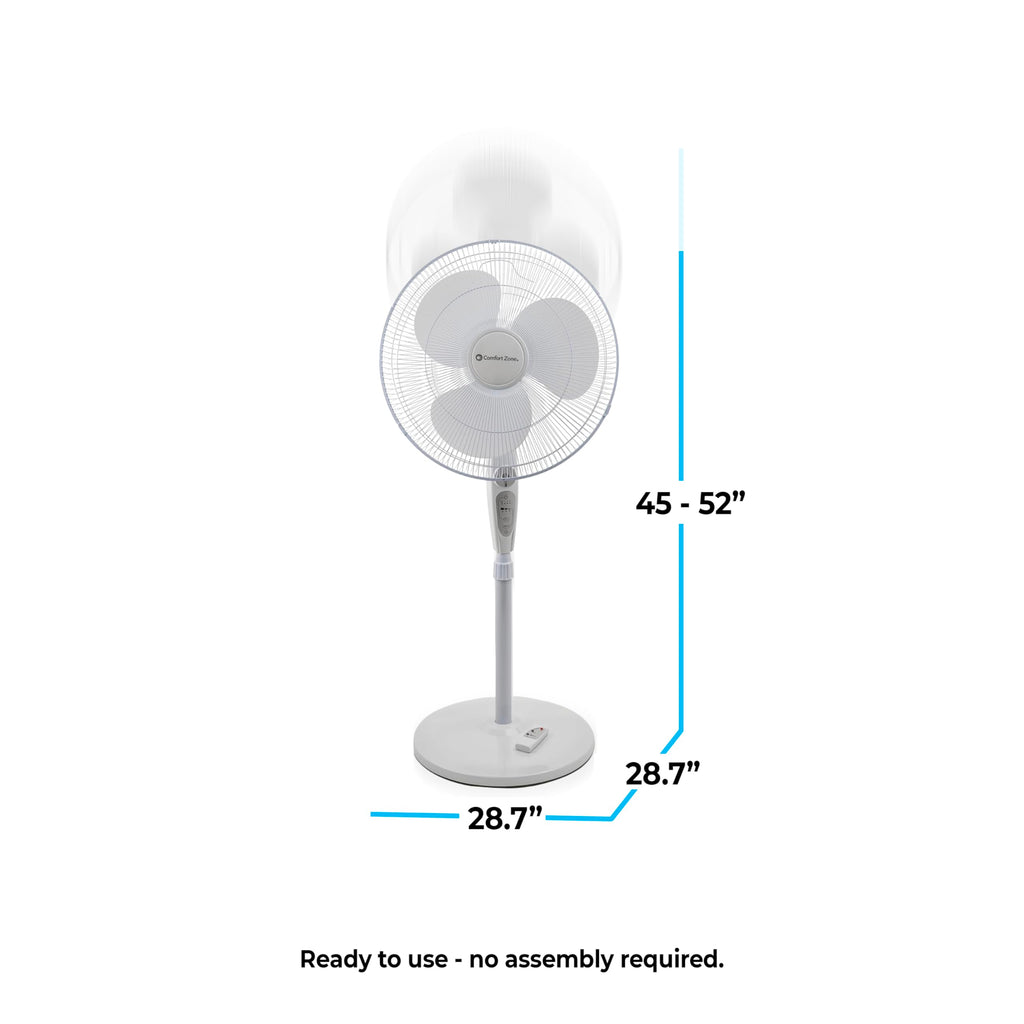 18-Inch Oscillating Pedestal Fan with Remote Control V752