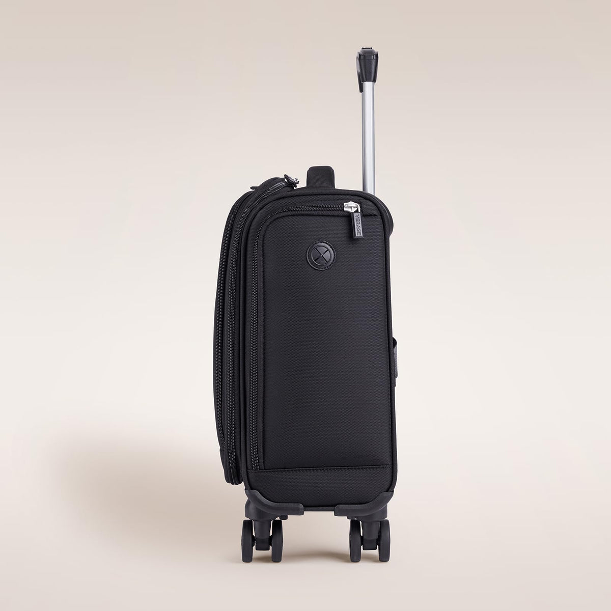 Black 14.5-Inch Spinner Underseat Carry On Luggage E869