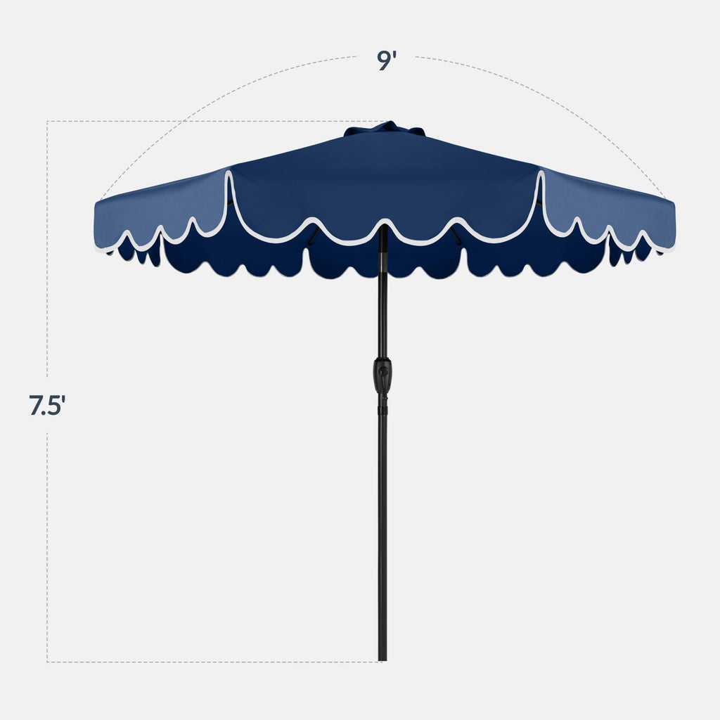 9ft Navy Patio Market Umbrella with Crank & Tilt V169082