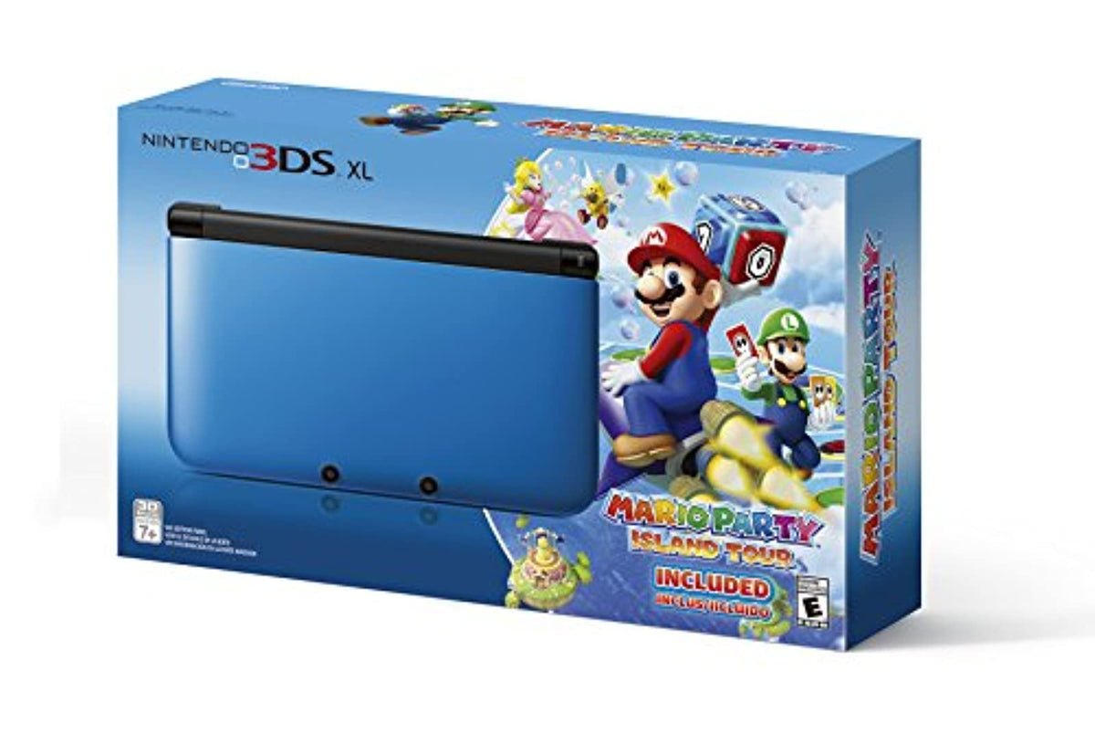 Blue/Black Nintendo 3DS XL with Mario Party: Island Tour Game B4850