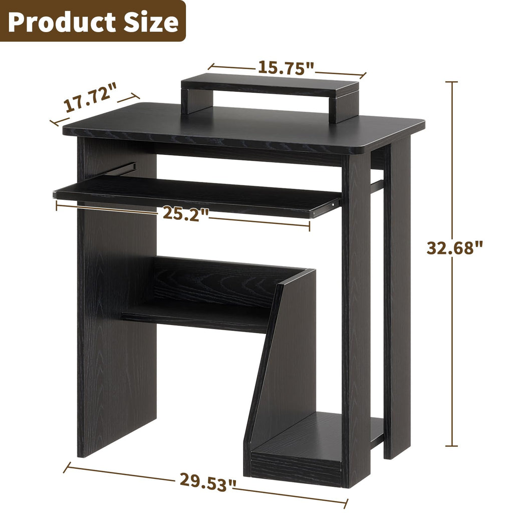 30 Inch Computer Desk with Keyboard Tray E747718