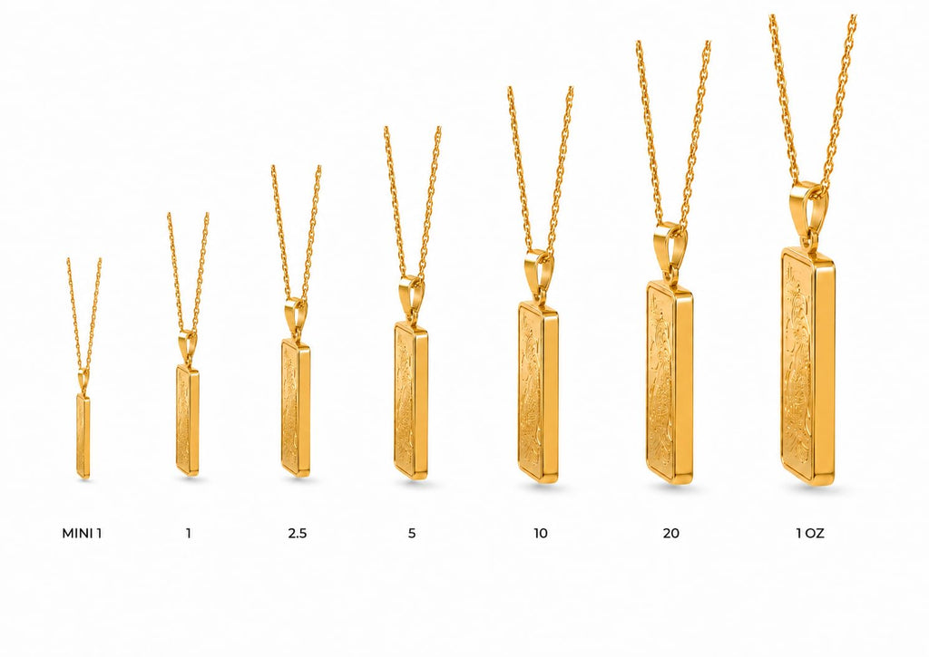 24K Gold Pendant Necklace F445284