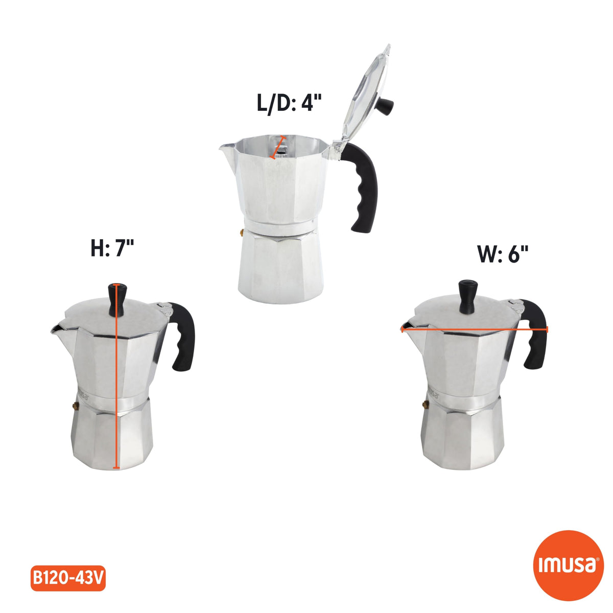 Aluminum Stovetop 6-cup Espresso Maker B956417