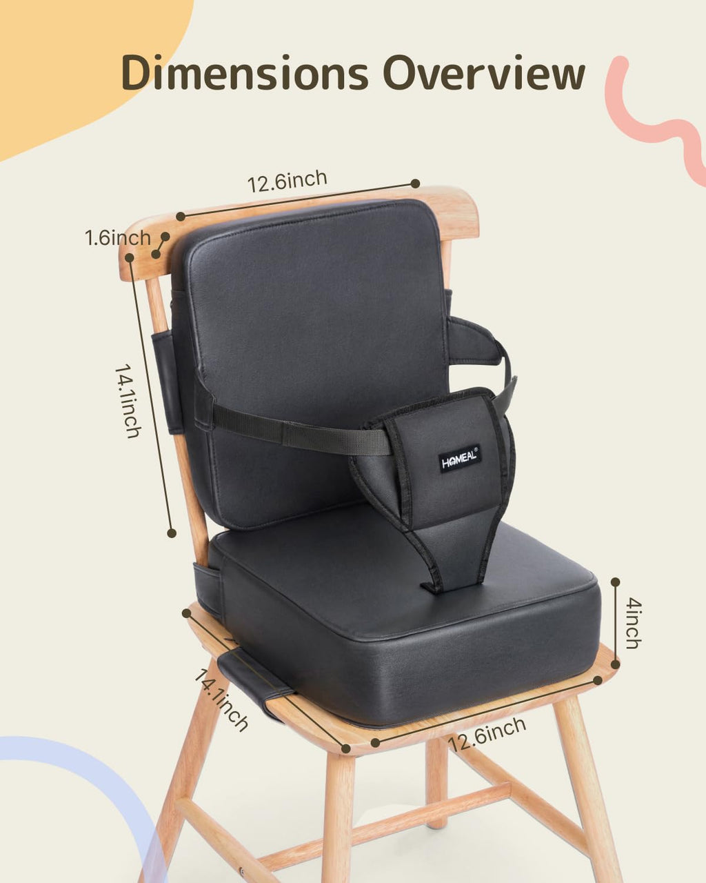 Toddler Booster Seat with Backrest T663
