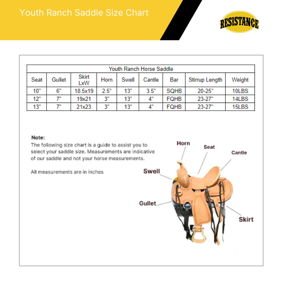 Genuine Leather Western Youth Saddle T974781