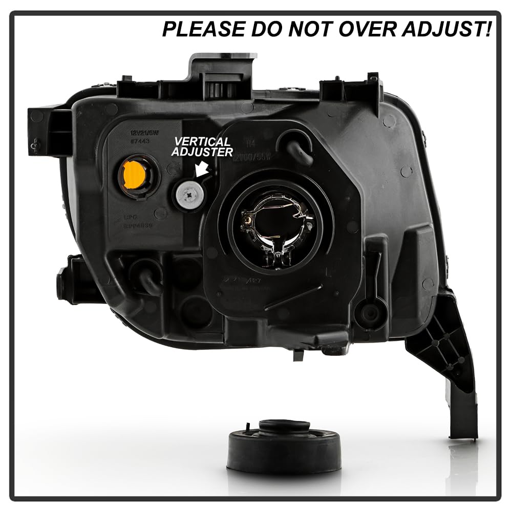 Black Headlights Headlamps Pair Set Driver & Passenger N998967
