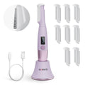 Purple Rechargeable Facial Razor with 8 Blades P706915