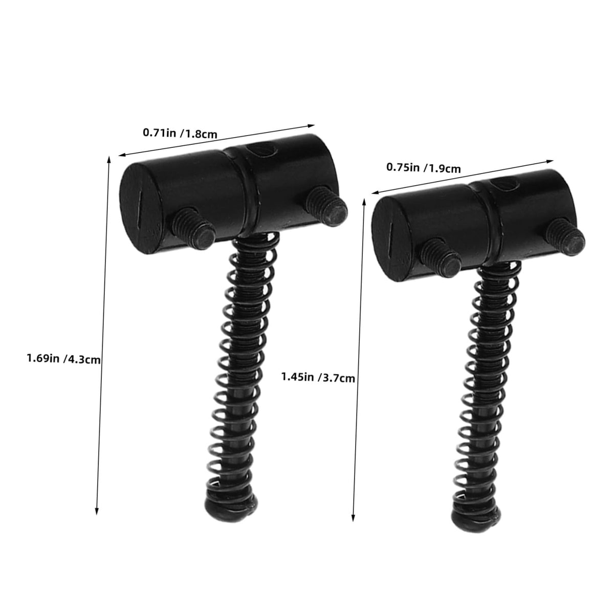 Metal Bass Guitar Bridge Saddles, 4-string, 2 Sets Black K806