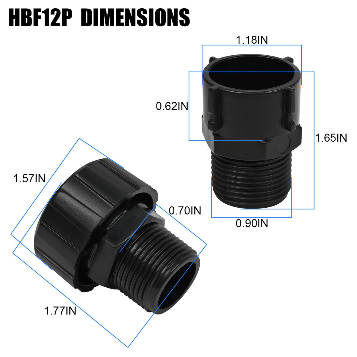 3/4 NPT Hydraulic Power Unit Poly Breather Cap 2 PCS T559