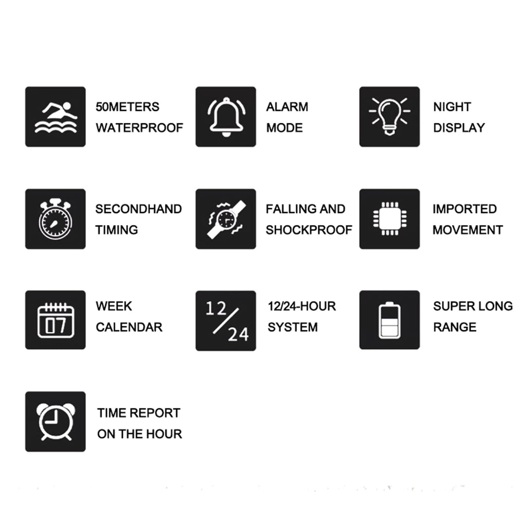 Water Resistant LED Digital Wrist Watch B878
