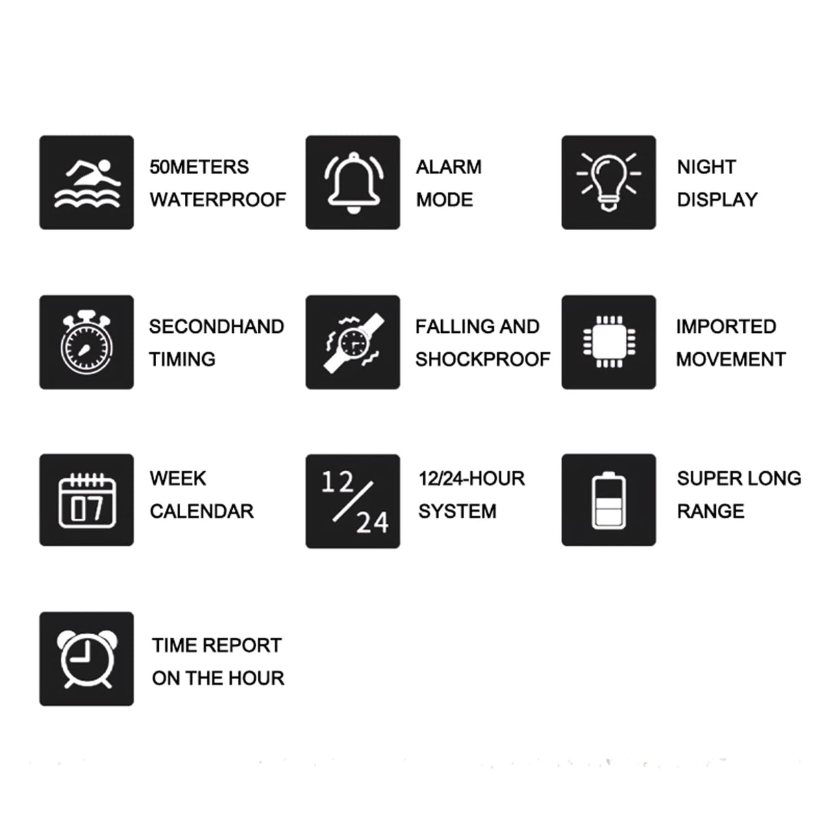 Water Resistant LED Digital Wrist Watch B878