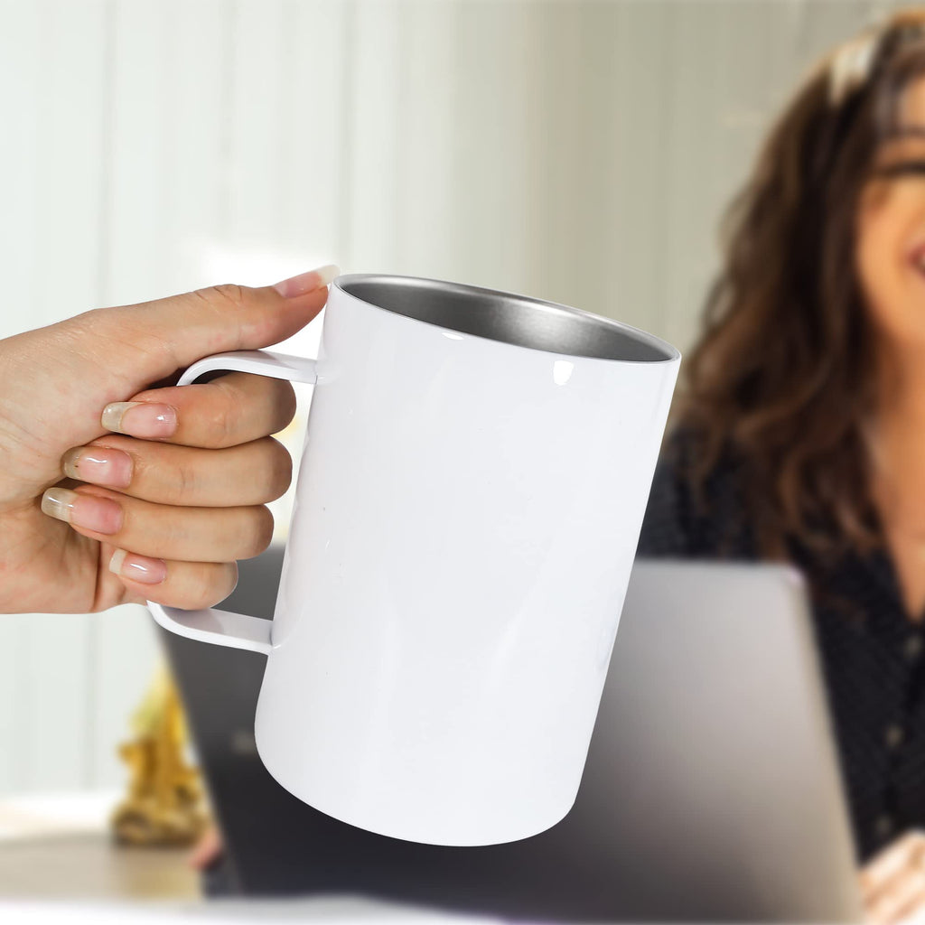 16oz Stainless Steel Sublimation Mug with Lid, 4 Pack Q991900