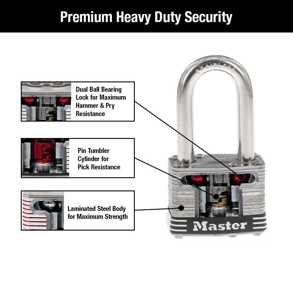 Stainless Steel Keyed-Alike Padlock 4 Pack H320891