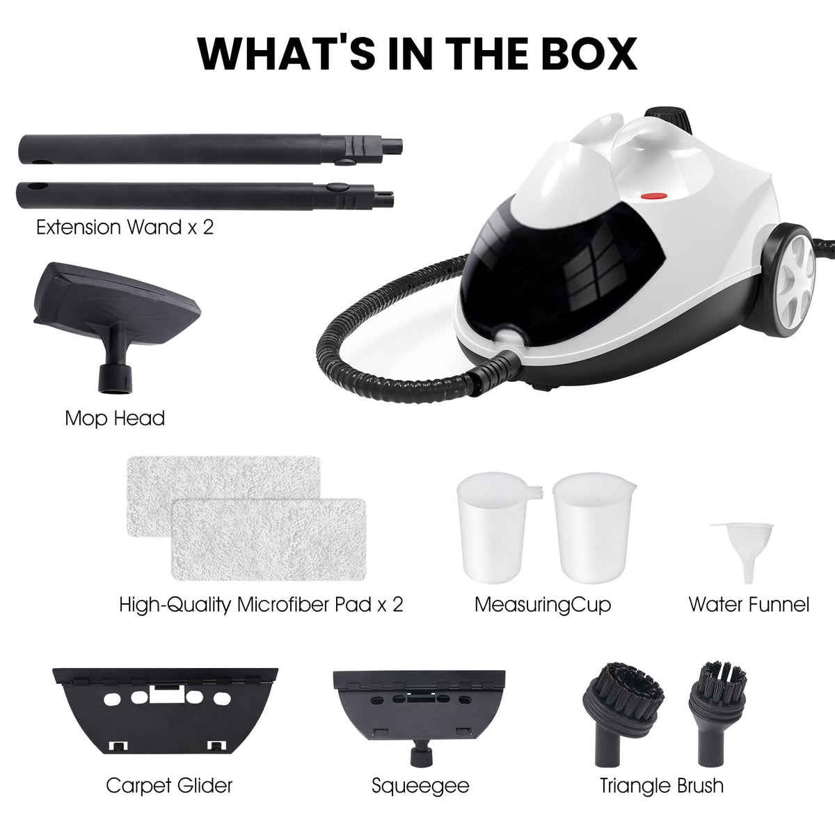 1.5L 6-in-1 Steam Cleaner with 8 Accessories K77718