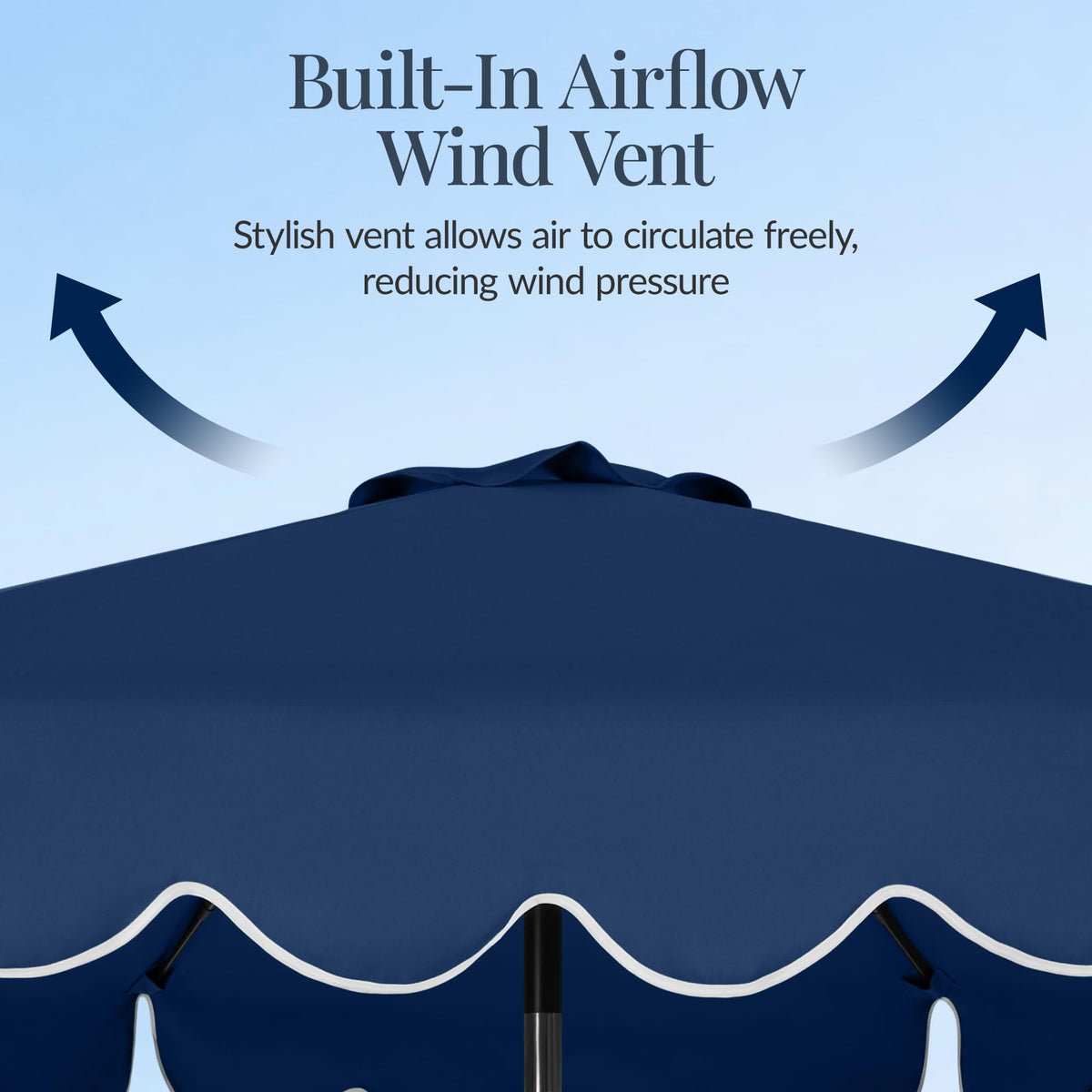 9ft Navy Patio Market Umbrella with Crank & Tilt V169082