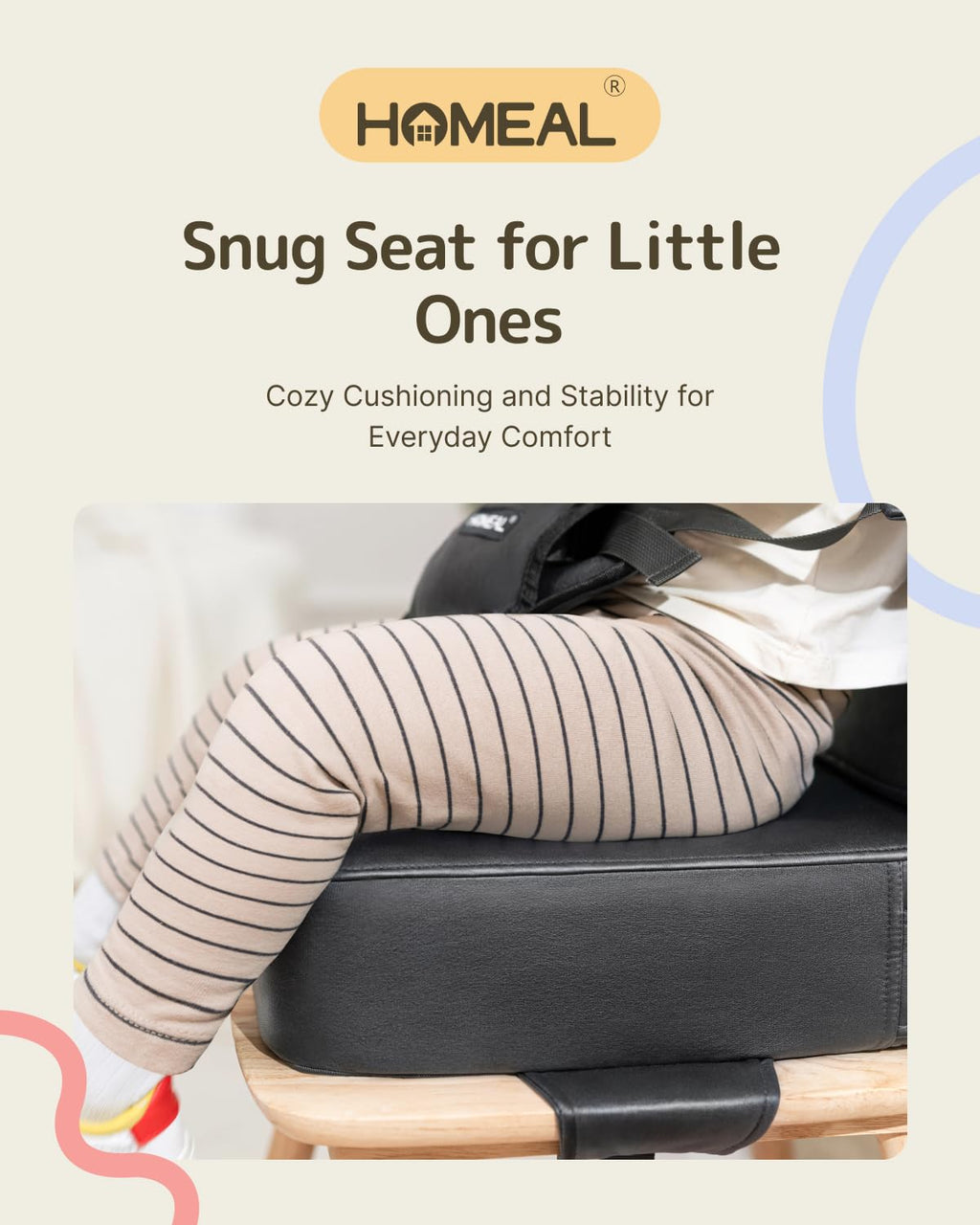 Toddler Booster Seat with Backrest T663