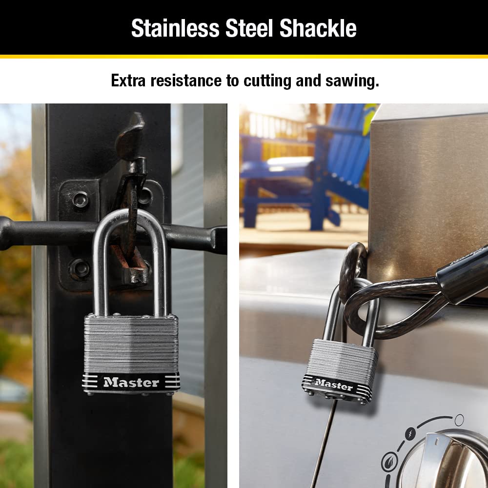 Stainless Steel Keyed-Alike Padlock 4 Pack H320891