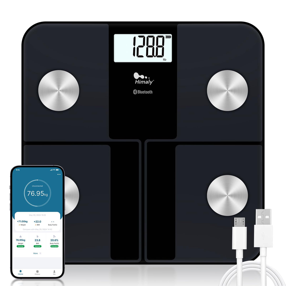 Rechargeable Digital Bathroom Scale O1467