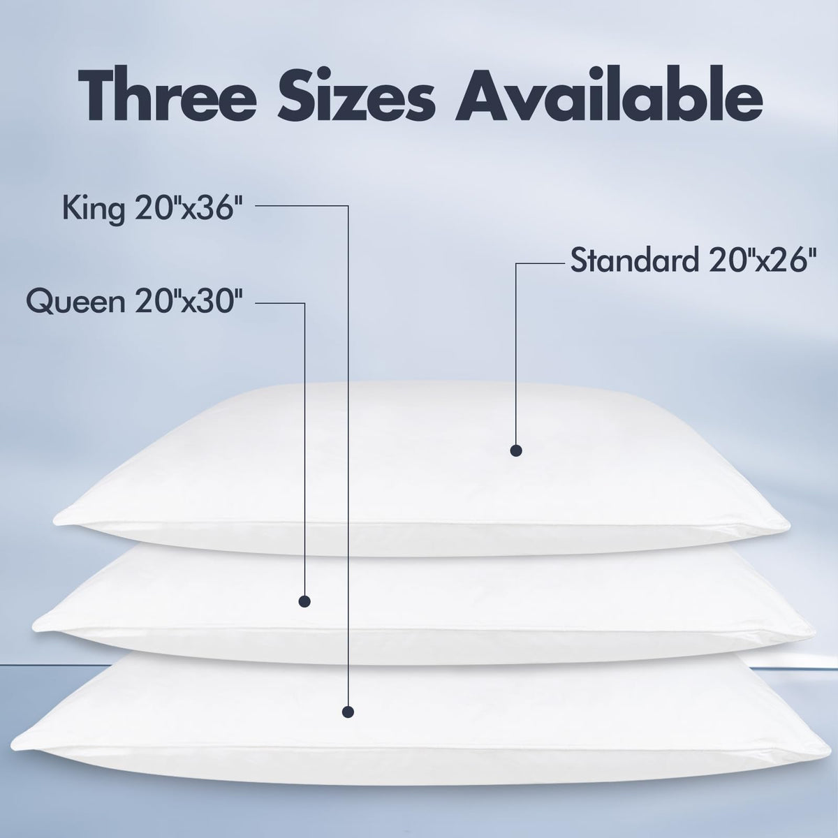 Soft Fluffy Queen Size Bed Pillows Set of 2 Cotton Cover U425526