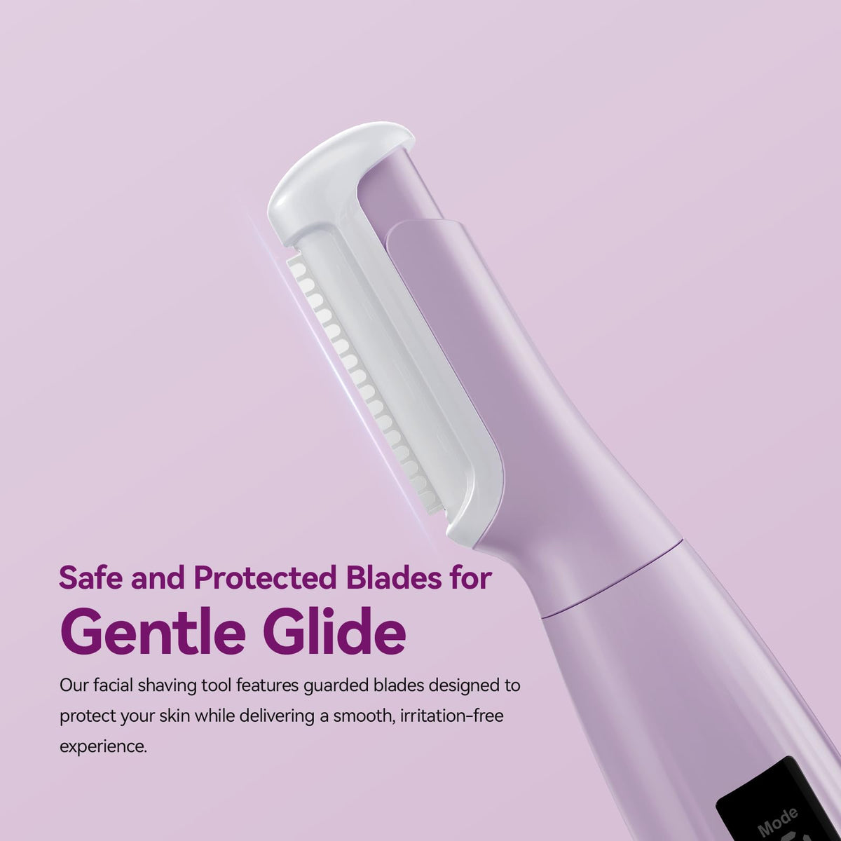 Purple Rechargeable Facial Razor with 8 Blades P706915