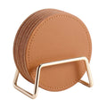 PU Leather Coasters with Cork Base S213
