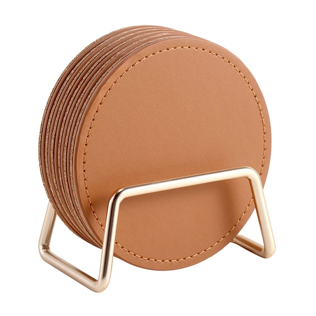 PU Leather Coasters with Cork Base S213