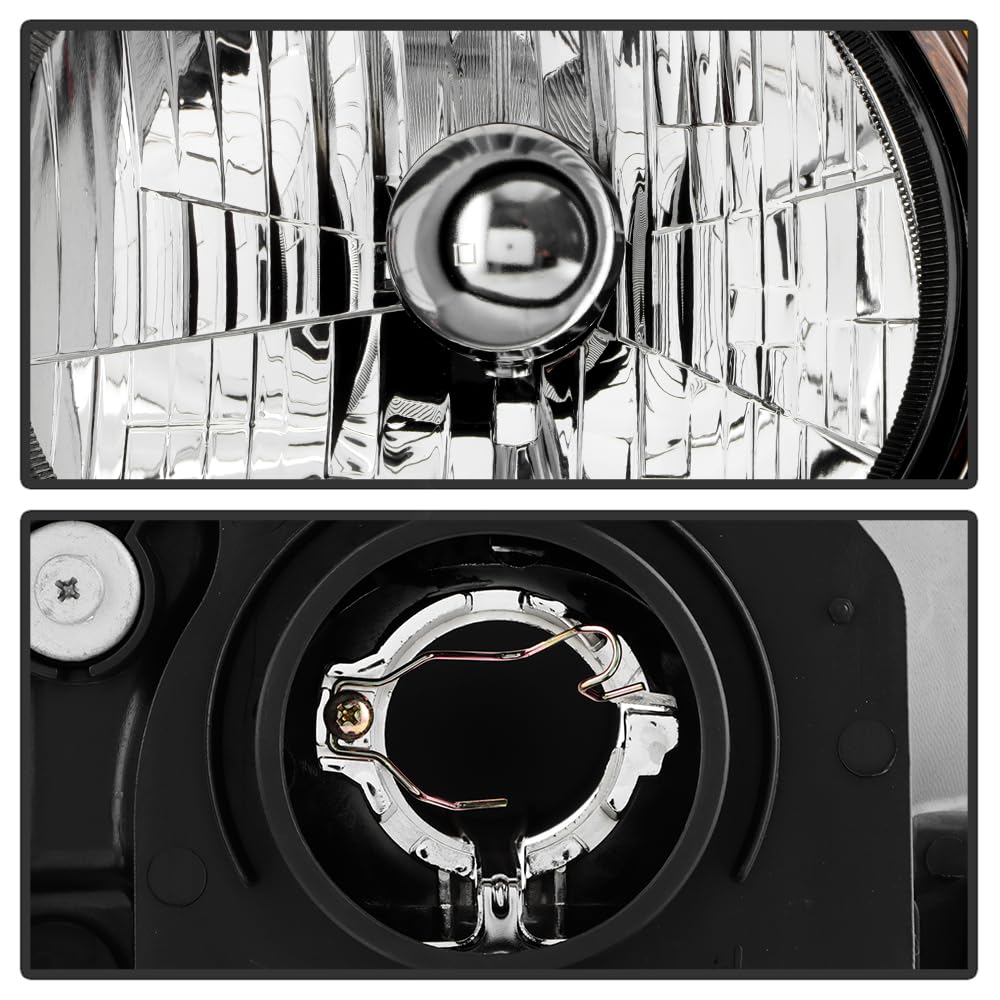 Black Headlights Headlamps Pair Set Driver & Passenger N998967