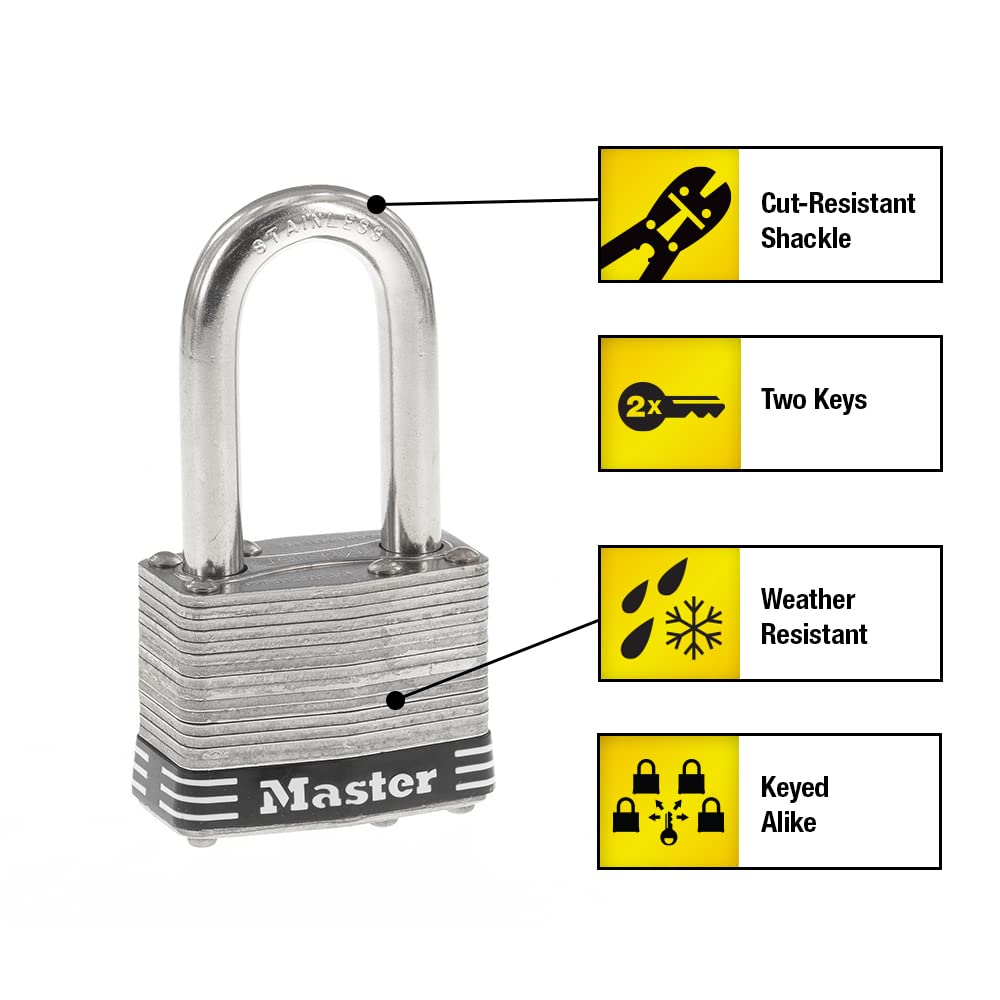 Stainless Steel Keyed-Alike Padlock 4 Pack H320891