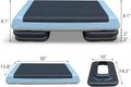 Adjustable 30" × 14" Workout Aerobic Stepper with Risers D122