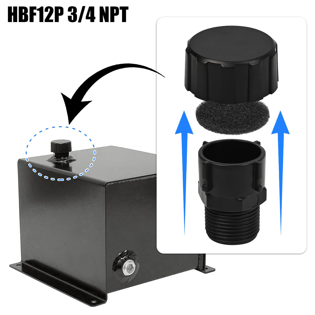 3/4 NPT Hydraulic Power Unit Poly Breather Cap 2 PCS T559