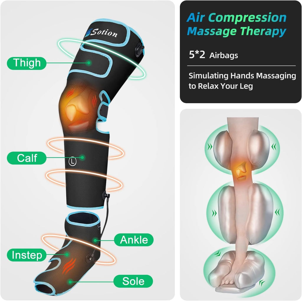 Air Compression Heat Leg Massager V2732