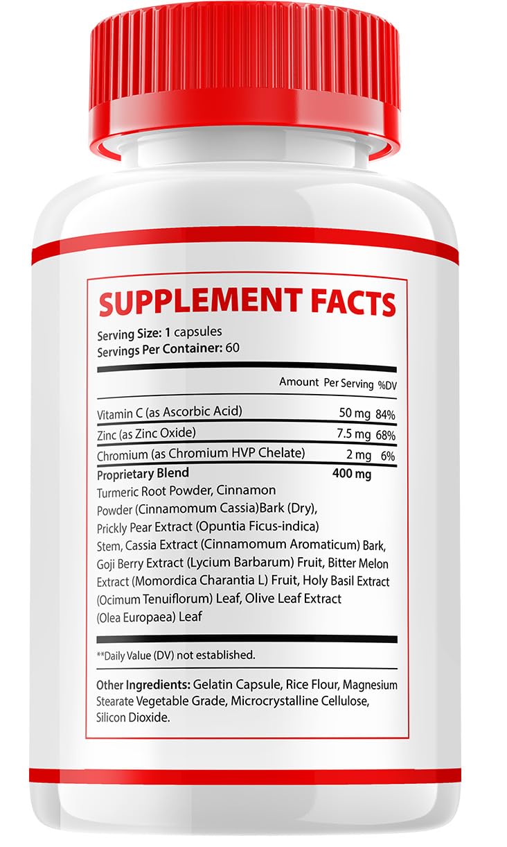 All Natural Sugar Support Capsules 120 Capsules B679