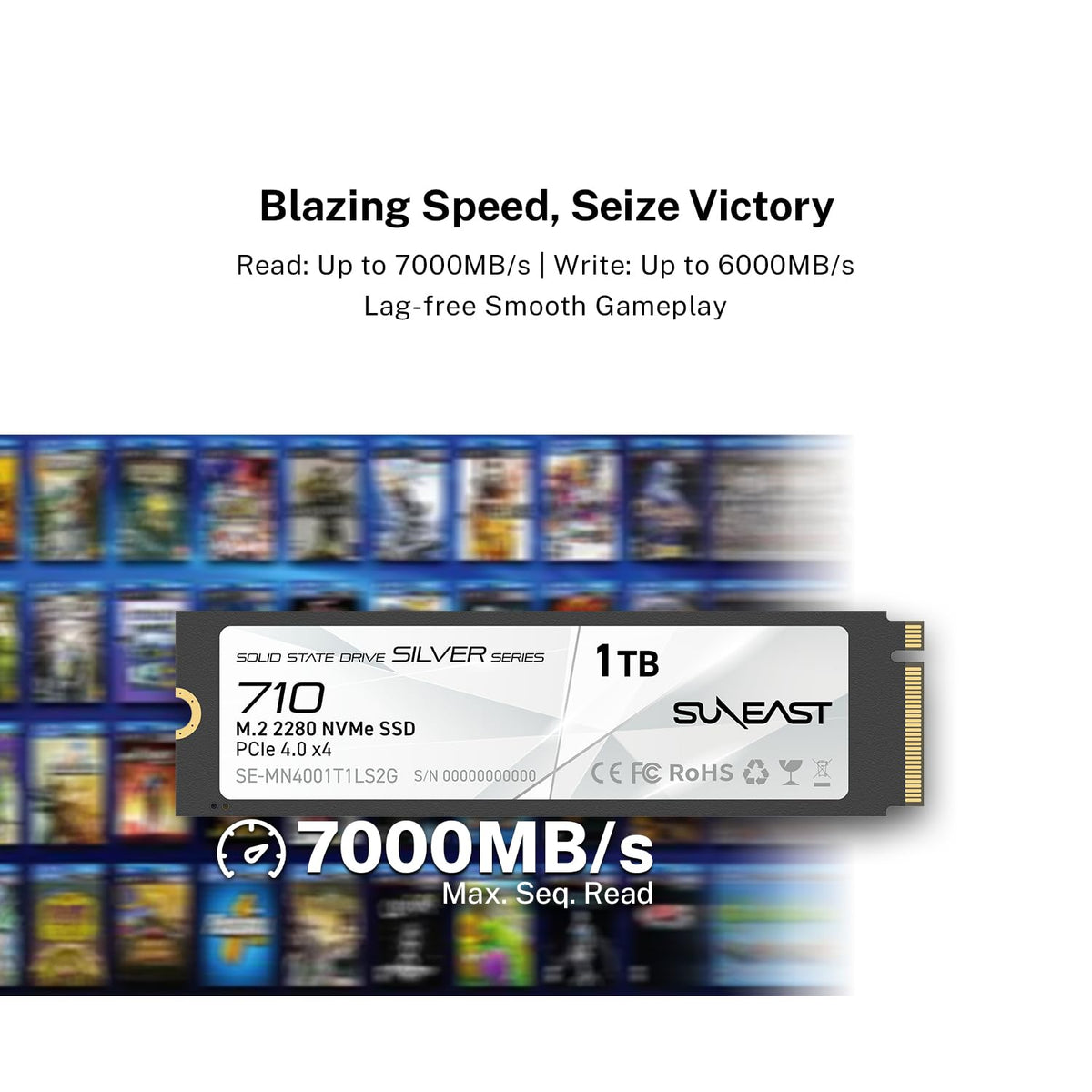 1TB M.2 2280 PCIe4.0 NVMe Internal SSD X68469
