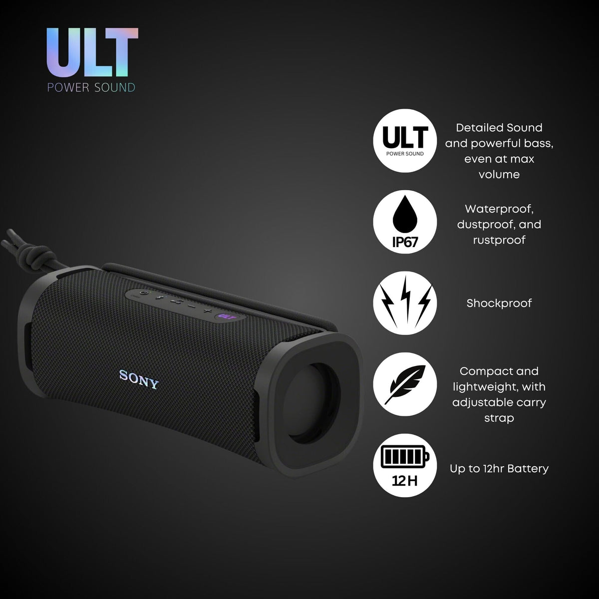 Black 2-Pack Portable Bluetooth Speaker F6956