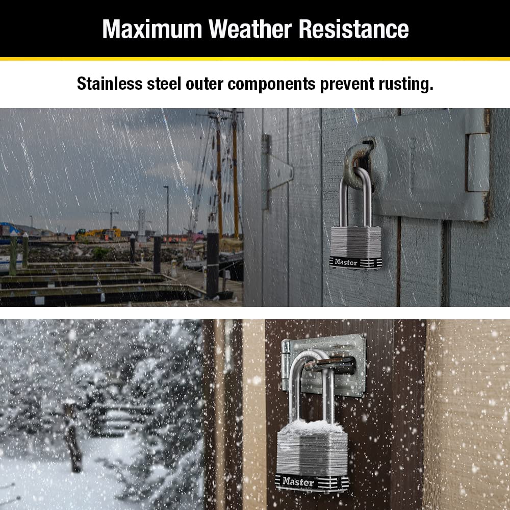 Stainless Steel Keyed-Alike Padlock 4 Pack H320891