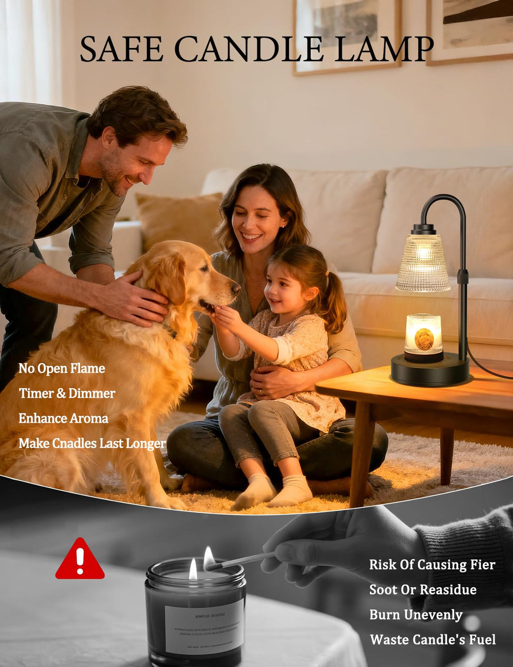 Dimmable Candle Warmer Lamp with Timer M302433