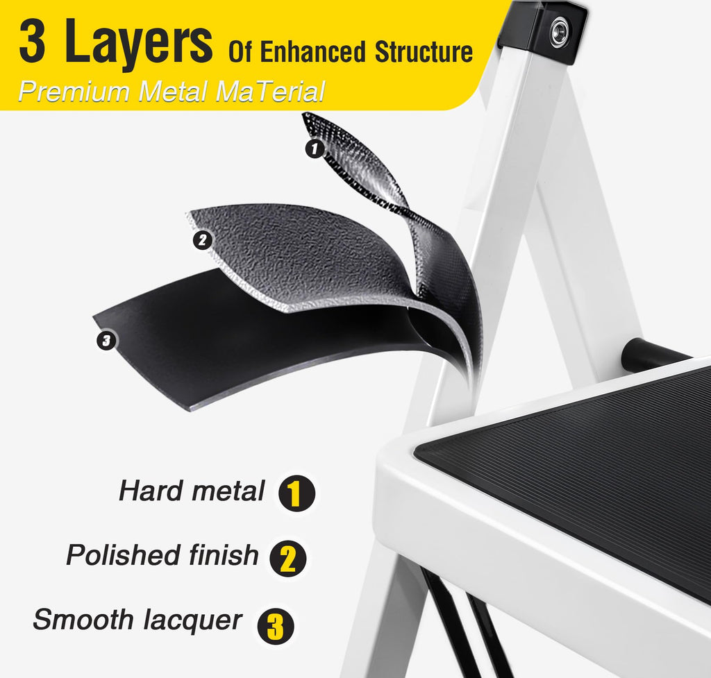 2 Step Folding Stool with Anti-Slip Pedal C811