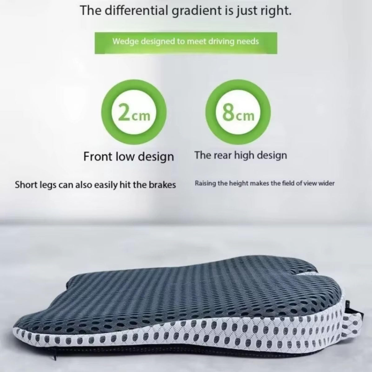Black Memory Foam Car Seat Booster Cushion K235