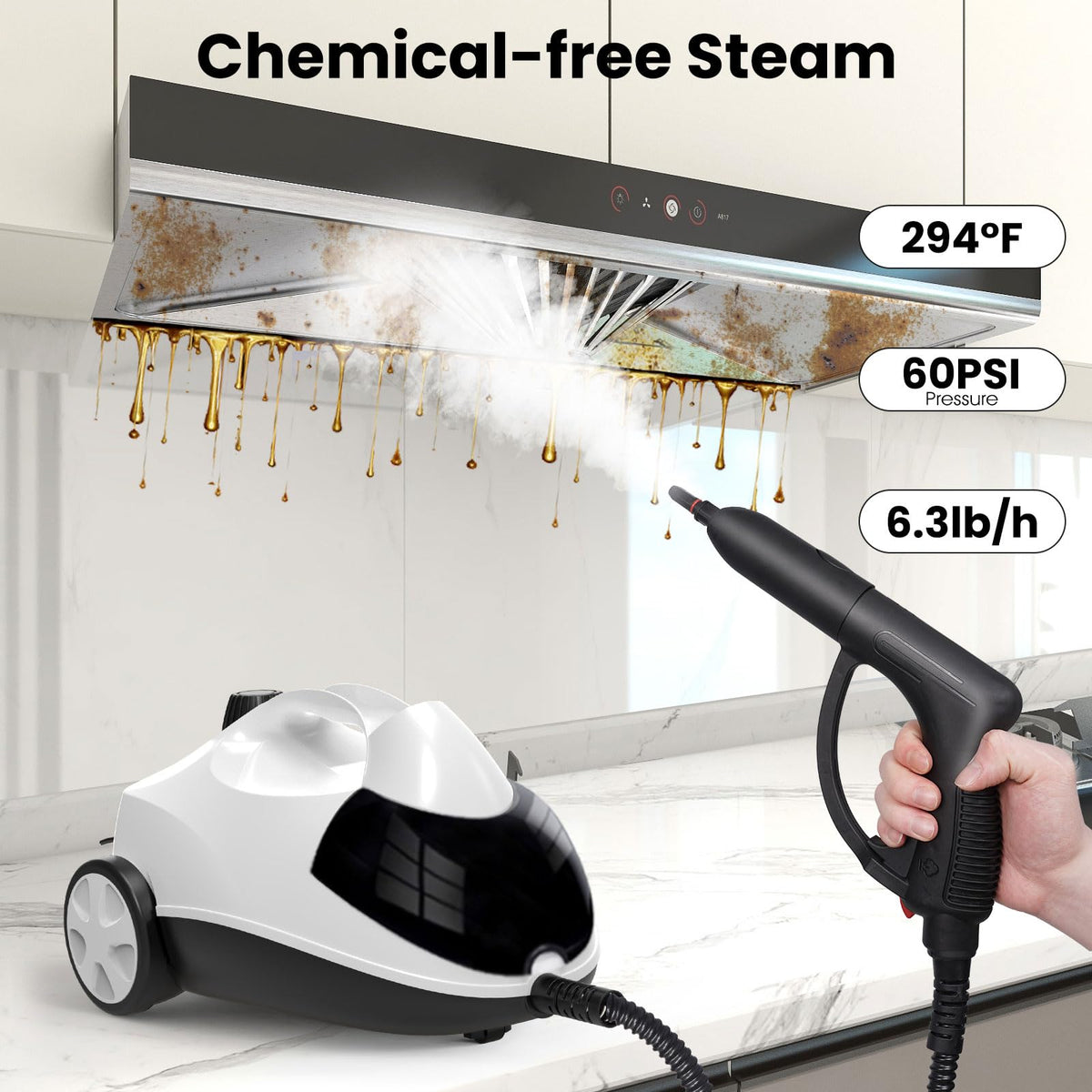 1.5L 6-in-1 Steam Cleaner with 8 Accessories K77718