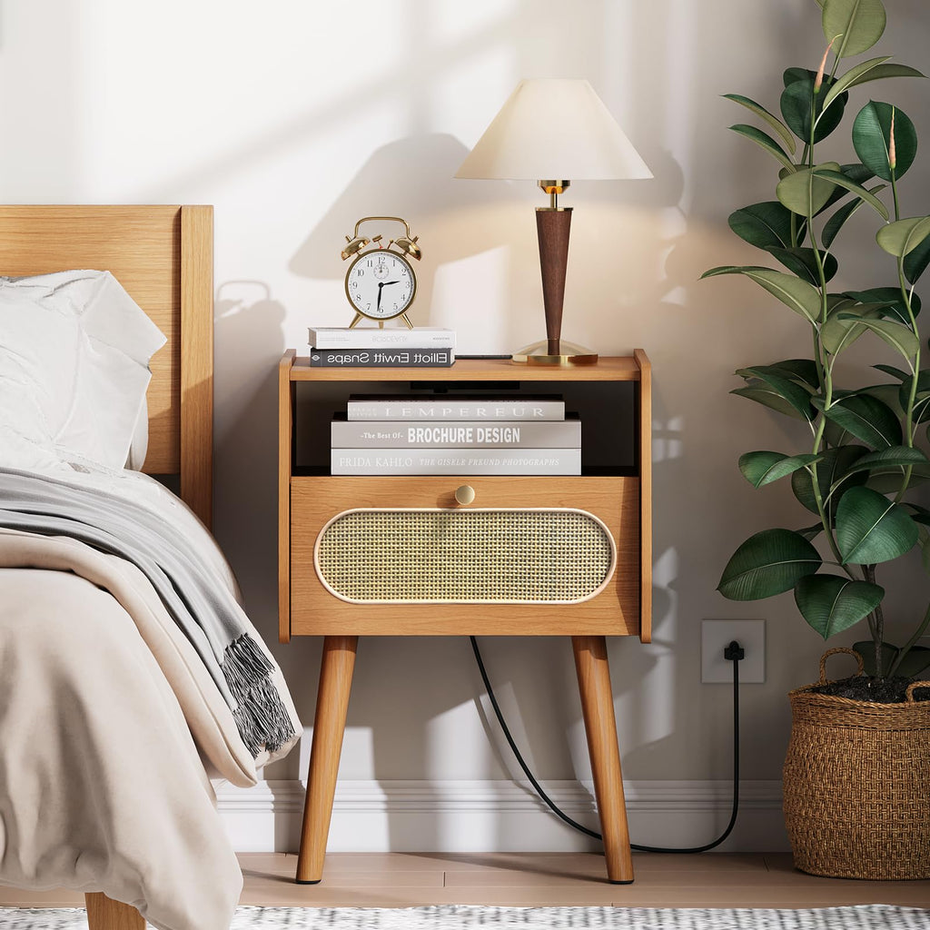 Mid Century Modern Nightstand Set of 2 A491275